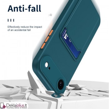 Guminis dėklas su kišenėle - žalias (Apple Iphone Air) Guminis dėklas su kišenėle - žalias (Apple Iphone Air)
